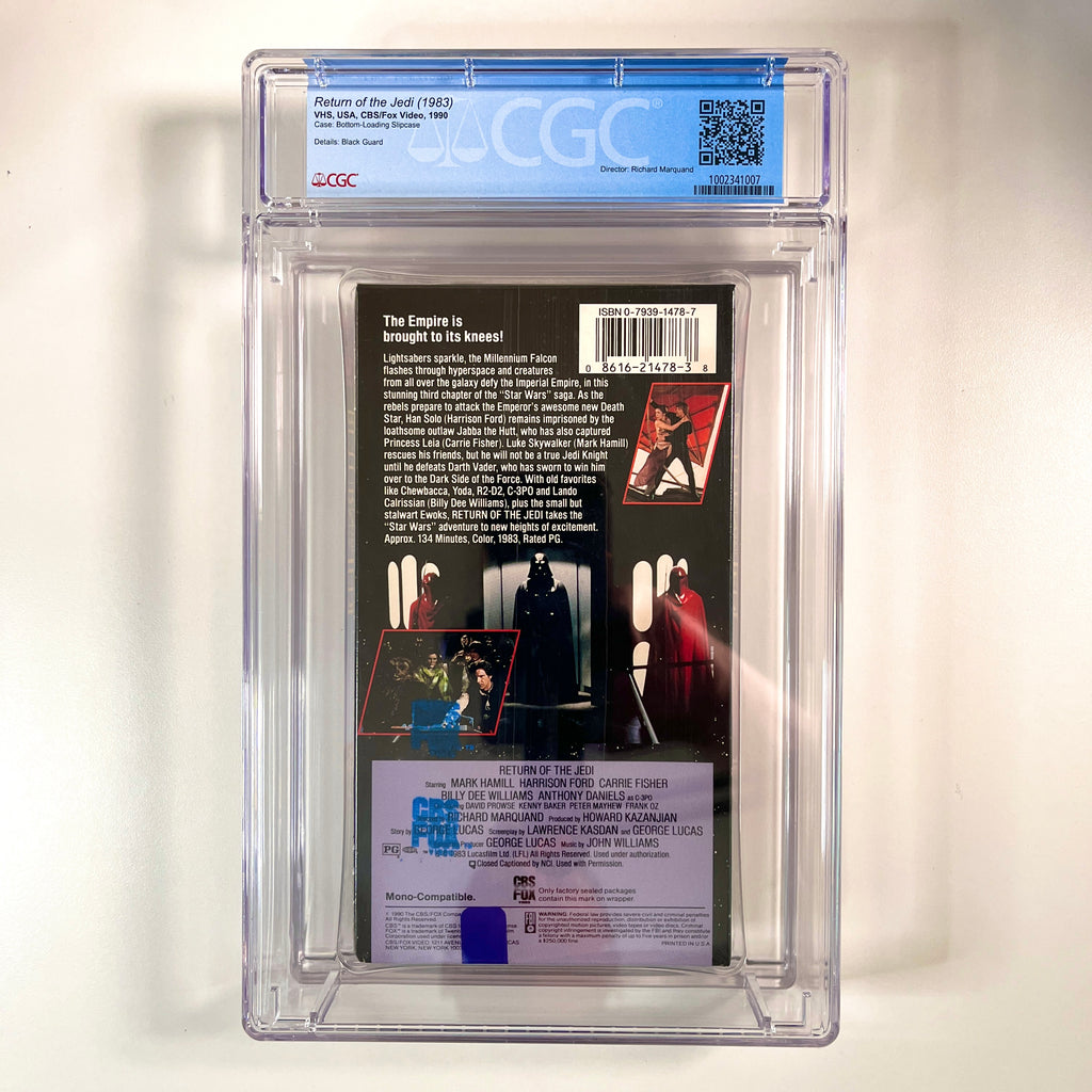 CGC 9.4 💎A++ Star Wars Return of the Jedi - Graded VHS