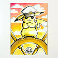 Sketch Card - Captain Pikachu