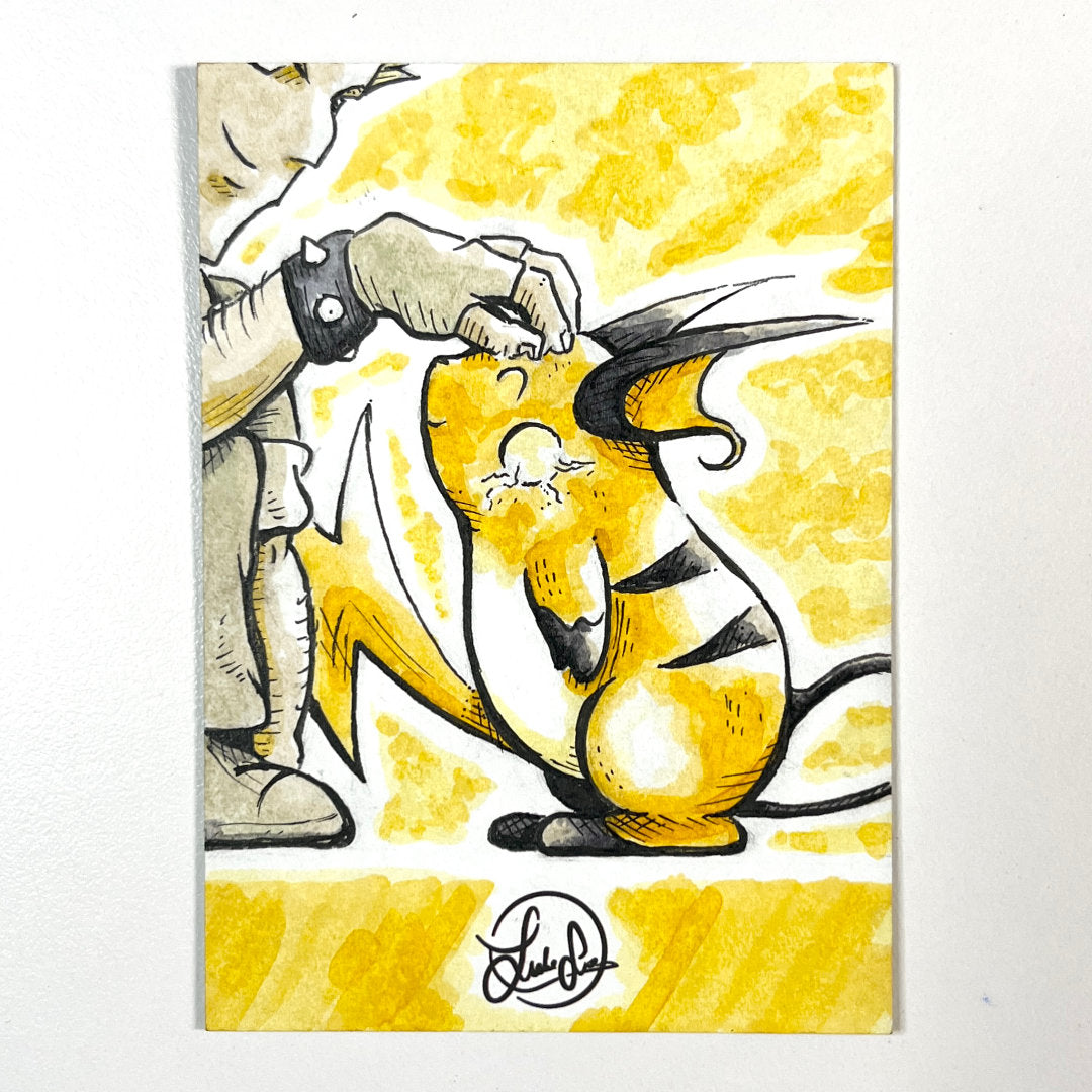 Sketch Card - Lt. Surge's Raichu
